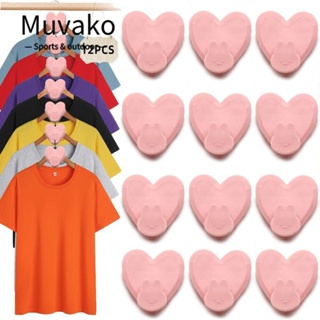 MUVAKO ไม้แขวนเสื้อพลาสติก ทรงสามเหลี่ยม ประหยัดพื้นที่ สีฟ้า สีชมพู สําหรับตู้เสื้อผ้า