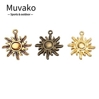 MUVAKO ชาร์มอัลลอย รูปพระอาทิตย์ตก สีทอง สีบรอนซ์ สไตล์วินเทจโบราณ 25 มม. สําหรับสร้อยข้อมือ 90 ชิ้น