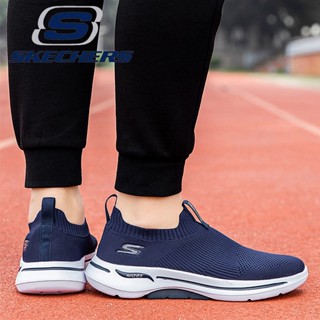 Skechers_ Go Run Archfit รองเท้าผ้าใบลําลอง ผ้าตาข่าย ระบายอากาศ ส้นเตี้ย ขนาดใหญ่ สําหรับผู้ชาย เหมาะกับการเล่นกอล์ฟ ไซซ์ 40-48