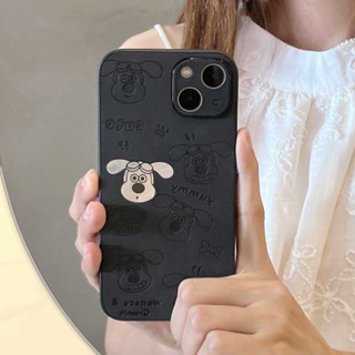 เคสโทรศัพท์มือถือหนัง ลายการ์ตูนสุนัขน่ารัก กันกระแทก สําหรับ iPhone14Promax Apple 13 i11 12Pro
