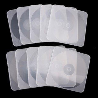 If กล่องพลาสติกใส ทรงสี่เหลี่ยม แบบหนา สําหรับใส่แผ่น CD DVD 10 ชิ้น