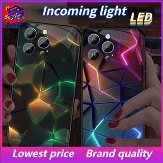 Mg เคสโทรศัพท์มือถือแบบแก้ว พร้อมไฟ LED สําหรับ Samsung S23ULTRA S23Plus S21Plus S22Plus S22ULTRA S20PLUS A53 A73 A12 A14 A72 A71 A52 A51 A32 A21S NOTE10 10Plus NOTE20ultra