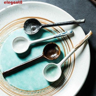 ELEGANT ช้อนซุป เซรามิค ของใช้ในบ้าน สําหรับร้านอาหาร