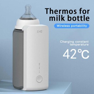 Portable Baby Bottle Warmer 5200mAh Battery Powered, Wireless Warms Formula or Breastmilk,Smart Perfect for Travel Car, Fit Most Bottles