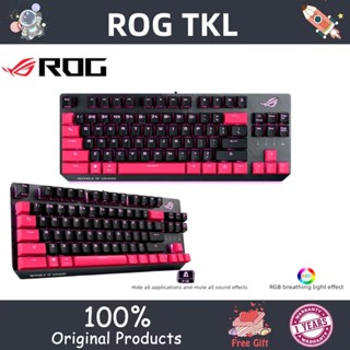 Rog TKL คีย์บอร์ดเมคคานิคอล แบบมีสาย ไฟแบ็คไลท์ RGB