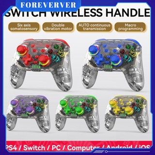 2.4G Wireless Bluetooth Controller สำหรับ Switch Pro PC สำหรับ PS4 Shock Joystick Gamepad พร้อมการเขียนโปรแกรมมาโครสำหรับ IOS Android fore