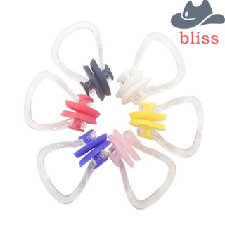 BLISS คลิปหนีบจมูก 3.5 ซม. x 2.5 ซม. ยืดหยุ่นสูง สําหรับเด็ก ว่ายน้ํา เล่นเซิร์ฟ ว่ายน้ํา 5 ชิ้น/ล็อต