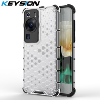 Keysion เคสโทรศัพท์ซิลิโคน PC ใส ลายรังผึ้ง กันกระแทก สําหรับ Huawei P60 Pro P60 Nova 11i 10 Pro 10 SE