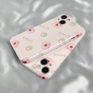 เคสโทรศัพท์มือถือ ลายหมีสตรอเบอร์รี่น่ารัก รวมทุกอย่าง สําหรับ Iphone 1 8p 14pro 11 max 7 WZ0D