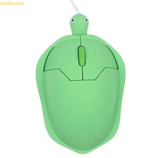 Godd เมาส์เกมมิ่งมีสาย รูปเต่า 3D ขนาดเล็ก สีสันสดใส สําหรับเล่นกีฬา