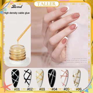 พร้อมส่ง Stcok Bomd High Density Platinum Cable Nail Polish Gel Pulling Wire Hook Edge Painting Metal Burst Flash Phototherapy Glue Nail Art For Nail Shop 12ml TALLER