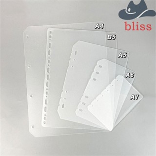 BLISS แผ่นบอร์ดแยกกระดาษโน้ตบุ๊ก ขนาด A5 A6 A7 B5 A4 อุปกรณ์เสริม สําหรับนักเรียน