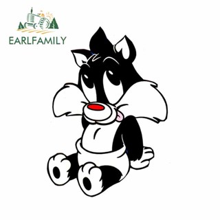 Earlfamily สติกเกอร์ไวนิล ลายกราฟฟิตี้ Looney Tunes Babies Sylvester 13 ซม. x 9.4 ซม. สําหรับติดตกแต่งรถยนต์