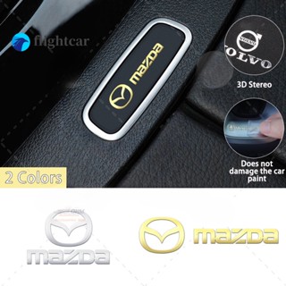 สติกเกอร์โลหะ ติดพวงมาลัยรถยนต์ สําหรับ Mazda2 Mazda3 CX-30 Mazda3 CX-3 CX-9 Mazda6 CX-5