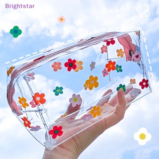 Brightstar กระเป๋าดินสอ PVC ใส กันน้ํา ขนาดใหญ่ สําหรับใส่เครื่องเขียน เครื่องสําอาง เหมาะกับการพกพาเดินทาง