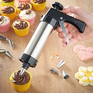 [FSBA] Stainless Steel Cookie Decorative Gun Biscuit Hand Pressing Machine Household DIY Baking Tools Kitchen Accessories  KCB