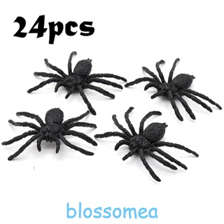 Blossomea ของเล่นแมงมุมปลอม เสมือนจริง ขนาดเล็ก สําหรับตกแต่ง 24 ชิ้น