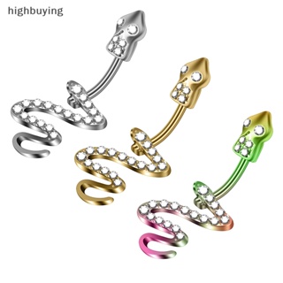 [highbuying] สวยหรู เพทาย ท้อง แหวนปุ่ม สเตนเลส สะดือ เล็บ งู จี้ แหวน สําหรับผู้หญิง แฟชั่น ร่างกาย เครื่องประดับใหม่ พร้อมส่ง