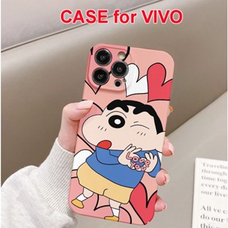 เคสโทรศัพท์มือถือแบบแข็ง ลายการ์ตูนชินจัง สําหรับ VIVO T2X V20Pro V23 V23Pro V23e V25Pro V27 V27e X30 X50 X60 X70 X80 X90