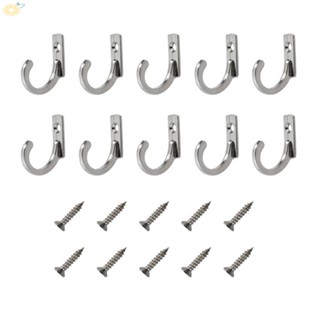 【VARSTR】Coat Hooks 2.2x1.8x0.6cm Anti-rust Anti-scratch Curved Design Durable Bedrooms