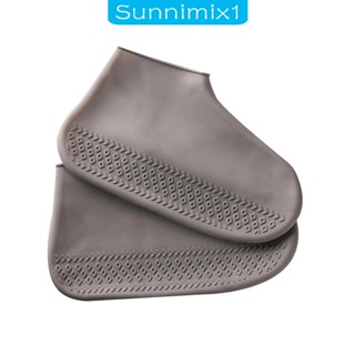 [Sunnimix1] ปลอกซิลิโคนสวมหุ้มรองเท้า กันน้ํา พับได้ ใส่สบาย สําหรับขี่จักรยาน