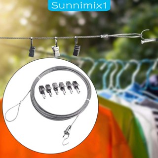 [Sunnimix1] ราวตากผ้า สเตนเลส พร้อมระบบรัด สําหรับตากผ้ากลางแจ้ง ในร่ม