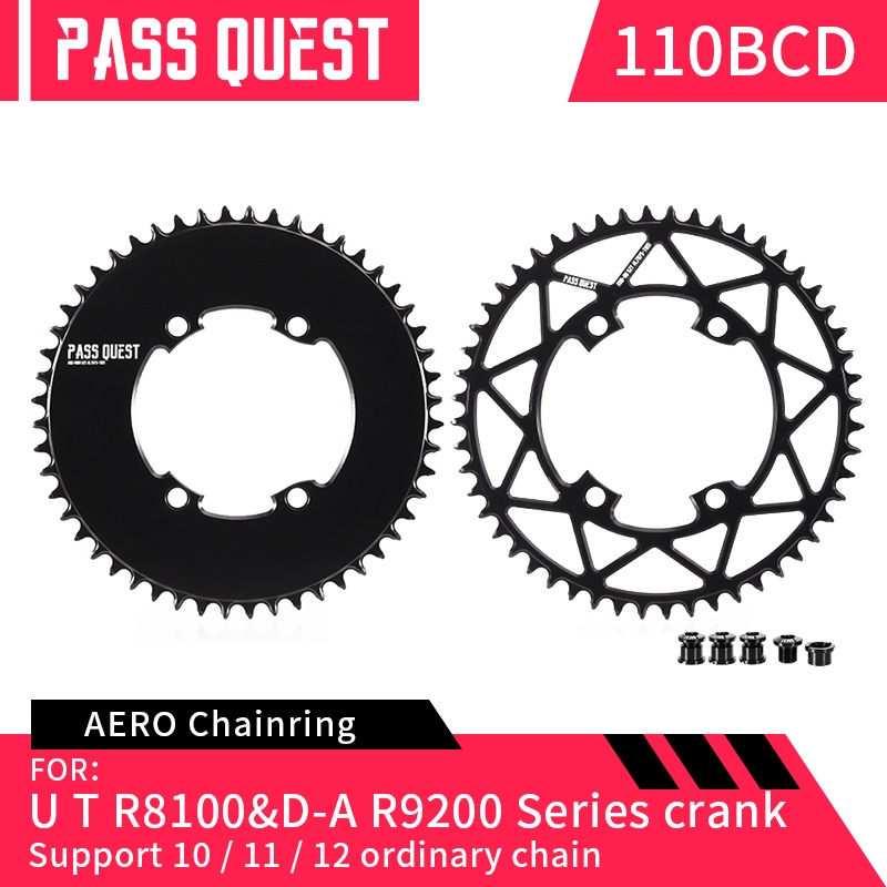 ชุดเกลียวอากาศพลศาสตร์ Mono Plate Aero Crankset BCD110 UT R8100 R9200 สำหรับจักรยานถนนและจักรยานพับ