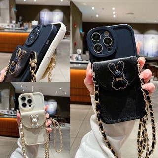 Samsung A53 A73 A33 A13 A23 A04S M53 M23 M33 M53 A04 M13 A04E A34 A54 A24 M54 Phone Case Cute Rabbit Card Bag TPU Soft Cover