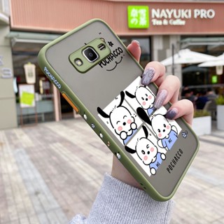 เคสซิลิโคนใส ขอบสี่เหลี่ยม กันกระแทก ลายการ์ตูน Pochacco น่ารัก สําหรับ Samsung galaxy J2 2015 J2 Prime