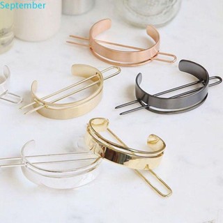 SEPTEMBER Minimalist Girl Alloy Round Bun Cage Hair Pins