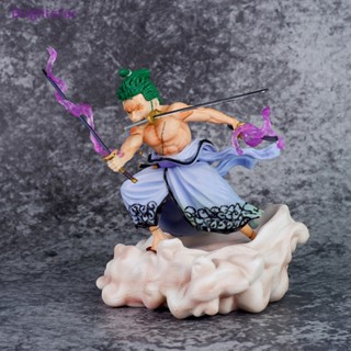 Brightstar ใหม่ ฟิกเกอร์อนิเมะวันพีช Roronoa Zoro ฉากต่อสู้ กิโมโนแต่งตัว รูปปั้น PVC