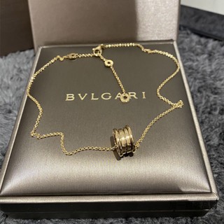 [พร้อมส่ง] Bvlgari Bvlgari B.ZERO1 สร้อยคอทองคํา พร้อมจี้ แฟชั่นฤดูใบไม้ผลิ สําหรับผู้ชาย และผู้หญิง