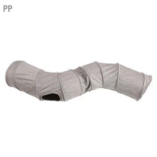 PP Cat Tunnel พับได้ Interactive Crinkle Large Space Kitten ของเล่นสำหรับแมว ลูกแมว สัตว์เลี้ยงตัวน้อย