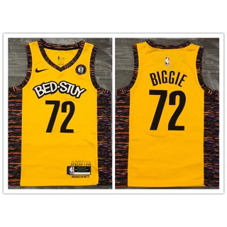 ตาข่าย nba Brooklyn No. อเนกประสงค์ เสื้อกีฬาบาสเก็ตบอล สีเหลือง 72 Biggie 762652