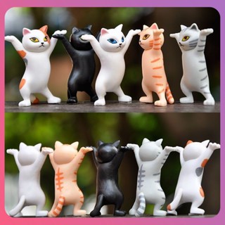 Creative Funny Dancing Cat ที่วางปากกาของเล่นอะคริลิกคุณภาพสูงหูฟังวงเล็บตกแต่งชั้นวางของสำหรับ Airpods เครื่องประดับแมวเต้นน่ารัก [COD]