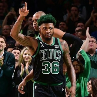 เสื้อกีฬาแขนสั้น ลายทีม Boston Celtics เบอร์ 22-23 เสื้อกีฬาบาสเก็ตบอล 36 Marcus Smart สําหรับผู้ชาย