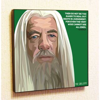 Gandalf movie Cinema Artist Actor ภาพจิตรกรรมบนผ้าใบ สําหรับตกแต่งผนังห้องนอน ห้องนั่งเล่น