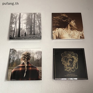 Pufang ชั้นวางของอะคริลิคใส แบบติดผนัง สําหรับอัลบั้มไวนิล 6 ชิ้น