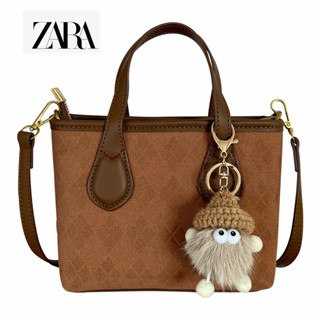 Zara กระเป๋าสะพายไหล่ ทรงบักเก็ต ขนาดเล็ก แบบพกพา เข้ากับทุกการแต่งกาย สไตล์เกาหลี แฟชั่นสําหรับสตรี