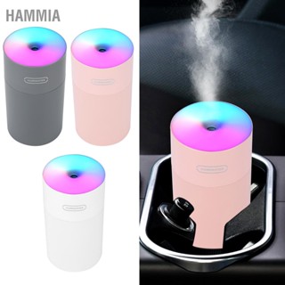 HAMMIA 270ml USB Mini Desktop Car Air Humidifier พร้อมไฟหลากสีสำหรับห้องนอนโฮมออฟฟิศ