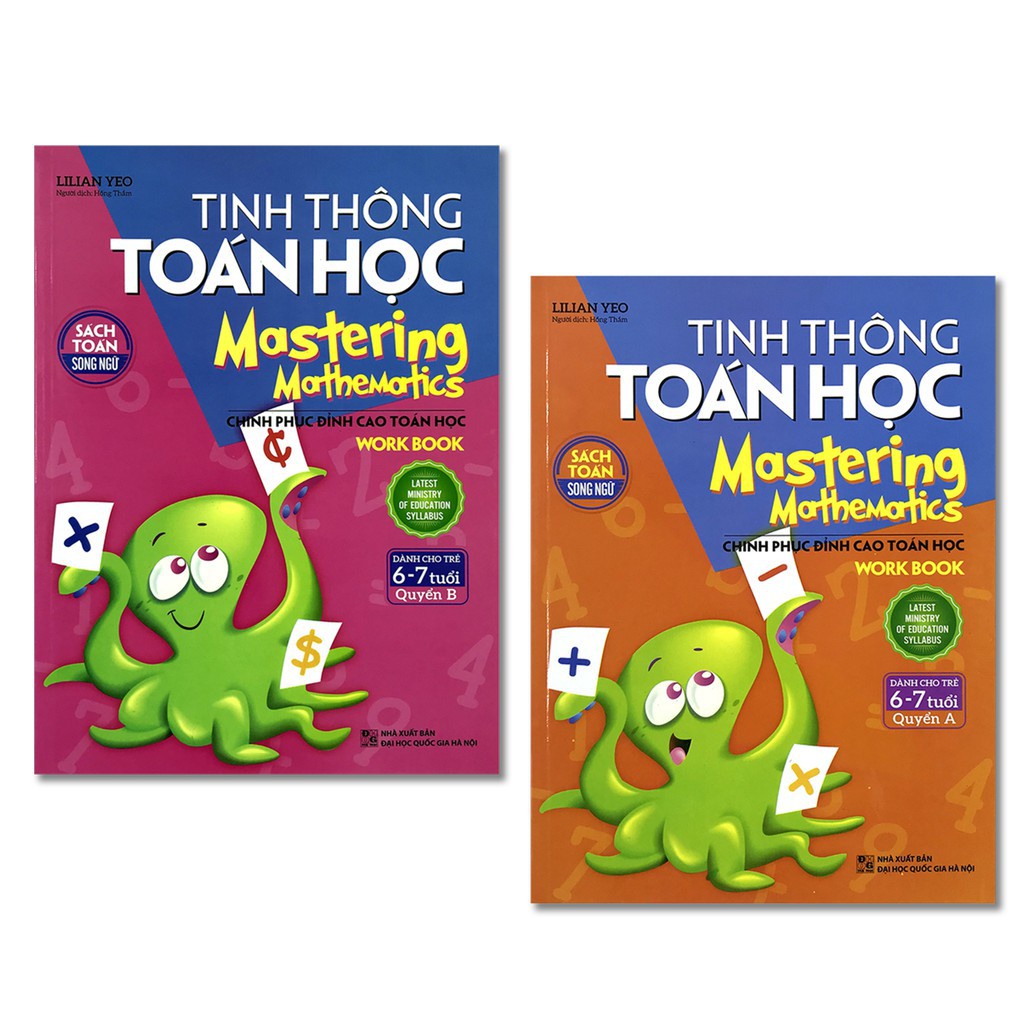 Combo 2 Books Conquering Math Peak :Mastering Mathematics - Math Essence 6-7 Years Old Book A + B