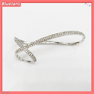 Bluelans แหวนสร้อยข้อมือ ประดับเพชรเทียม พลอยเทียม แวววาว เข้ากับทุกการแต่งกาย สไตล์เรียบง่าย แฟชั่น สําหรับงานปาร์ตี้