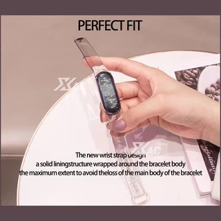 โปร่งใสสําหรับ Mi 5 6 7 8 9 สายคล้องคอสร้อยข้อมือสําหรับ Xiaomi Band 8 สายรัดข้อมือกันน้ําสีสันสดใส miband 7 สาย miband 9