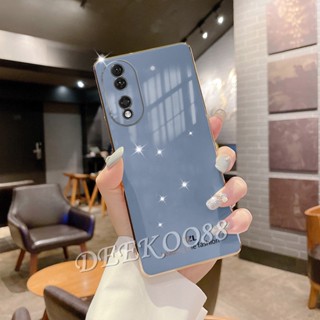 พร้อมส่ง เคสโทรศัพท์มือถือ ชุบไฟฟ้า สีพื้น เรียบง่าย สําหรับ Honor 90 Lite Magic5 Pro X8a 4G 5G Honor90 Honor90Lite