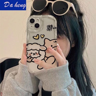 เคสป้องกันโทรศัพท์มือถือใส แบบนิ่ม ลายการ์ตูนหมู กันกระแทก สําหรับ Apple Iphone 11 13 14promax xsmax 78plus IV45