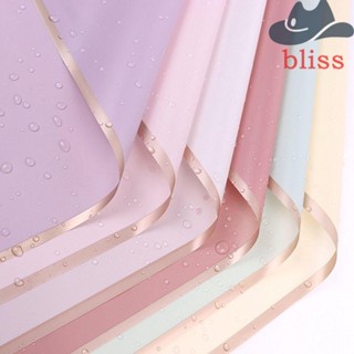 Bliss กระดาษห่อช่อดอกไม้ ขอบทอง DIY สําหรับห่อของขวัญ งานแต่งงาน