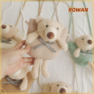 Rowans กระเป๋าใส่เหรียญ ลายกระต่าย หมีน่ารัก สีสันสดใส 1 ชิ้น