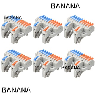 Banana1 บล็อกขั้วต่อสายไฟ 28-12AWG เข้า 2 ออก 10 600 โวลต์ DIY 6 ชิ้น