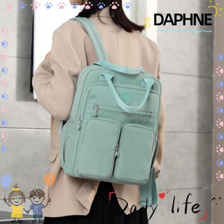 Daphne กระเป๋าเป้สะพายหลัง ผ้าไนล่อน กันน้ํา มีซิป มีหลายช่อง สําหรับใส่แล็ปท็อป เดินทาง