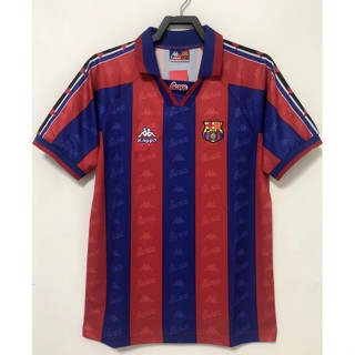 เสื้อกีฬาลําลอง คุณภาพสูง สไตล์วินเทจ 96-97 Barcelona